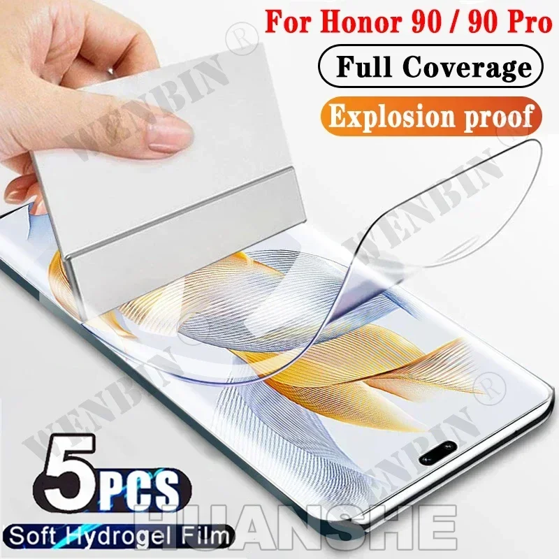 

5Pcs Hydrogel Film Full Cover Screen Protector for Honor 90/100/200/300 Pro Lite, Magic 7/6/5 Pro Lite, X9A/X8A/X7A/X9B/X8B/X7B
