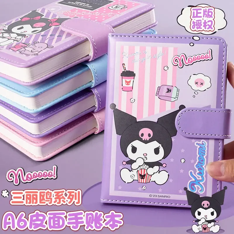 

Sweet Kuromi Anime Sanrio Student Hand Ledger Cute Cartoon Cinnamoroll Kawaii Stationery Children Buckle Notepad Notebook Gifts