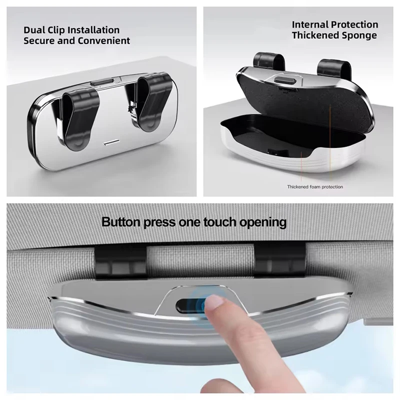 Caja para gafas de sol para coche, caja de almacenamiento para gafas de sol para MG ZS MG3 MG5 MG6 MG7 GT GS Hector ZX EZS EHS MG3X-Cross EZS-Pure Electric