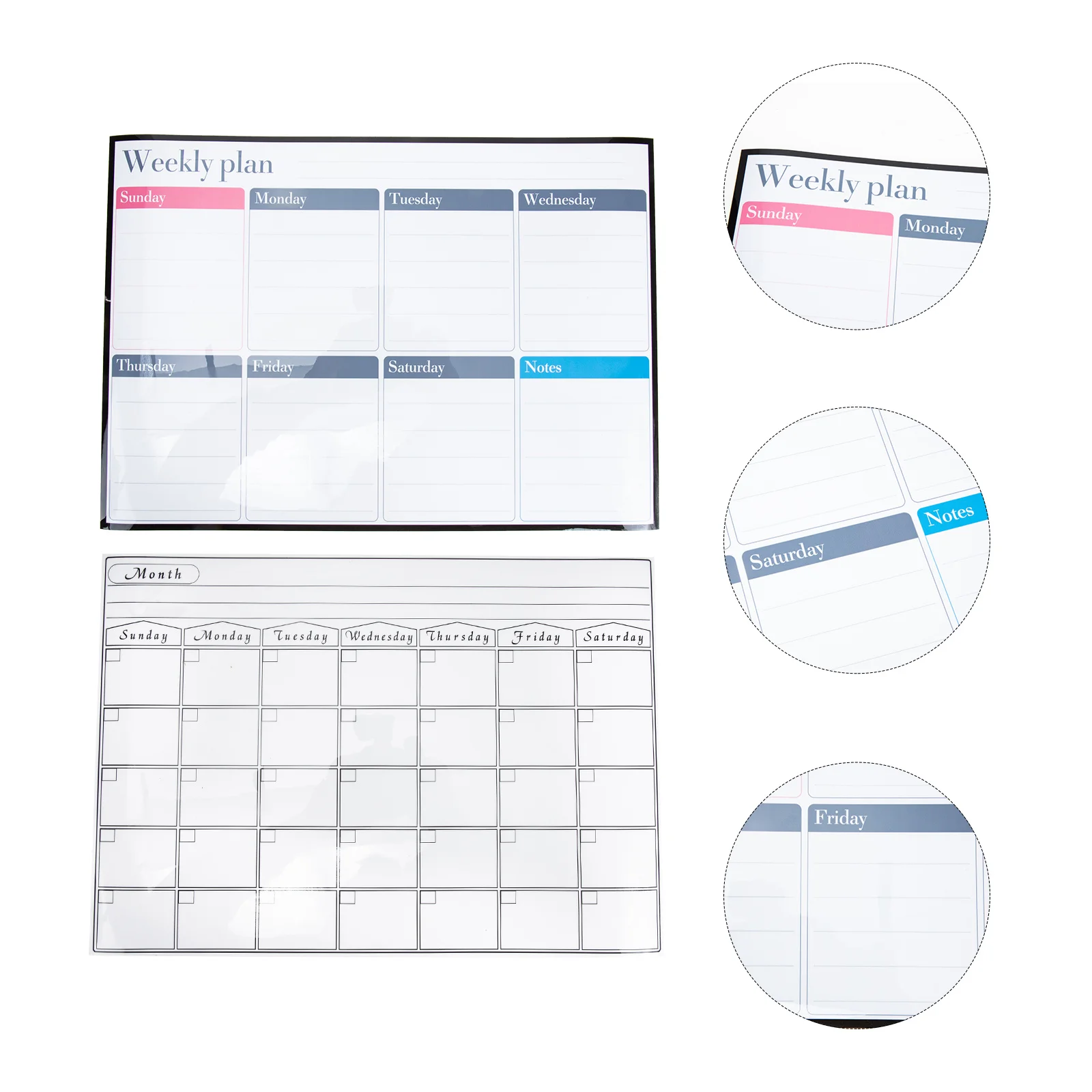 

1Set Magnetic Plan Board Creative Weekly Monthly Planner Dry Erase Calendar Magnetic Message Board for Home Office School