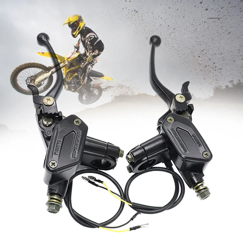 

Motorcycle Hydraulic Brake Clutch Pump Left Right Front Rear Master Cylinder with Parking Lock Handle for ATV GY6 150cc 250cc