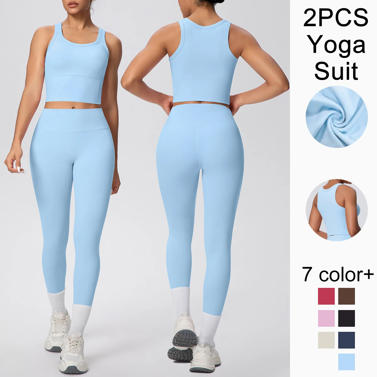 2PCS Gestrickte Weste Fitness Hosen Yoga Set Gym Sport Push-Up Laufen Radfahren Einfarbig Sexy Schock-absorbieren laufen Yoga Set