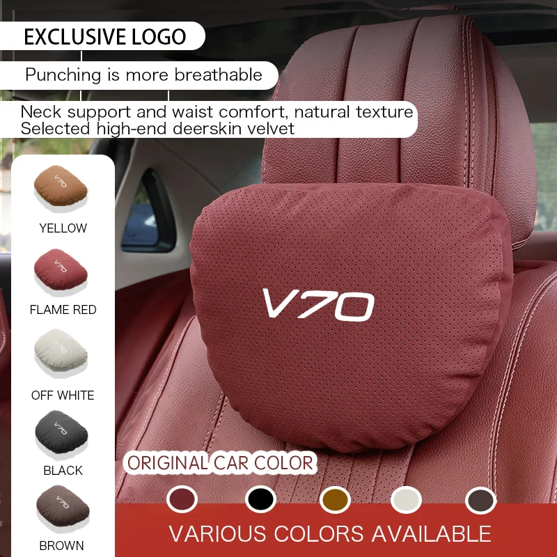 Car Neck Pillow Seat Headrest Lumbar Spine Protectio Volvo V70 iii Key Case Accessories 2008 2004 2003 Cover Number Plate Light