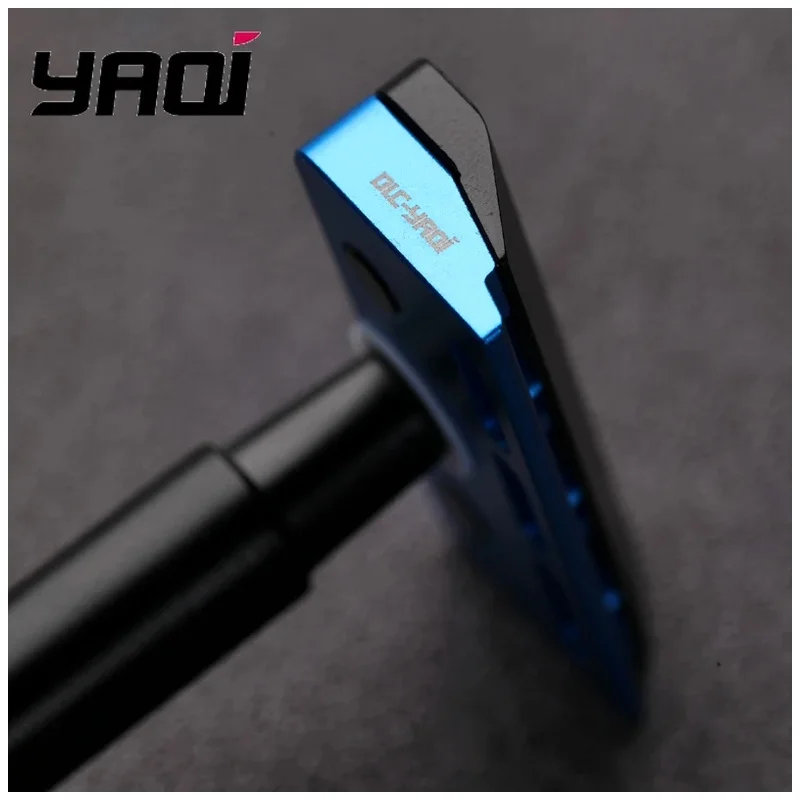 YAQI Safety Razor Black and Blue Color Tachi(Aluminum Version) Light Weight Single Edge New 2026