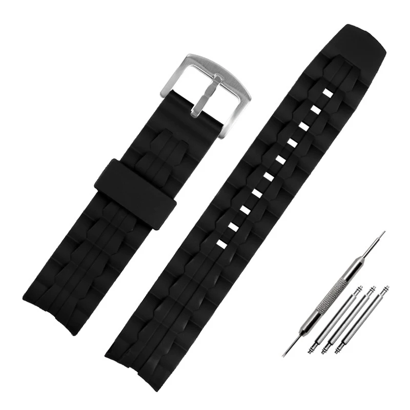 22mm For Casio EF-550 Men\'s Stainless Steel Watchband EDIFICE Series Bracelet Waterproof Silicone Rubber Strap