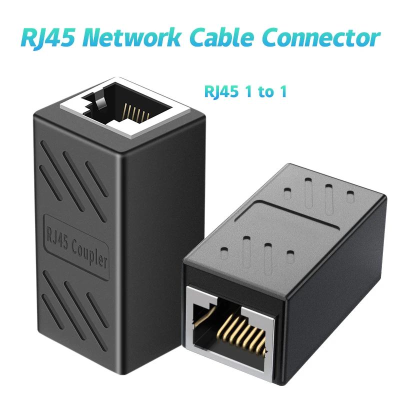 RJ45 CAT5 CAT6 CAT6a Złącze przedłużacza Przedłużacz kabla Ethernet Łącznik Ethernet żeński na żeński