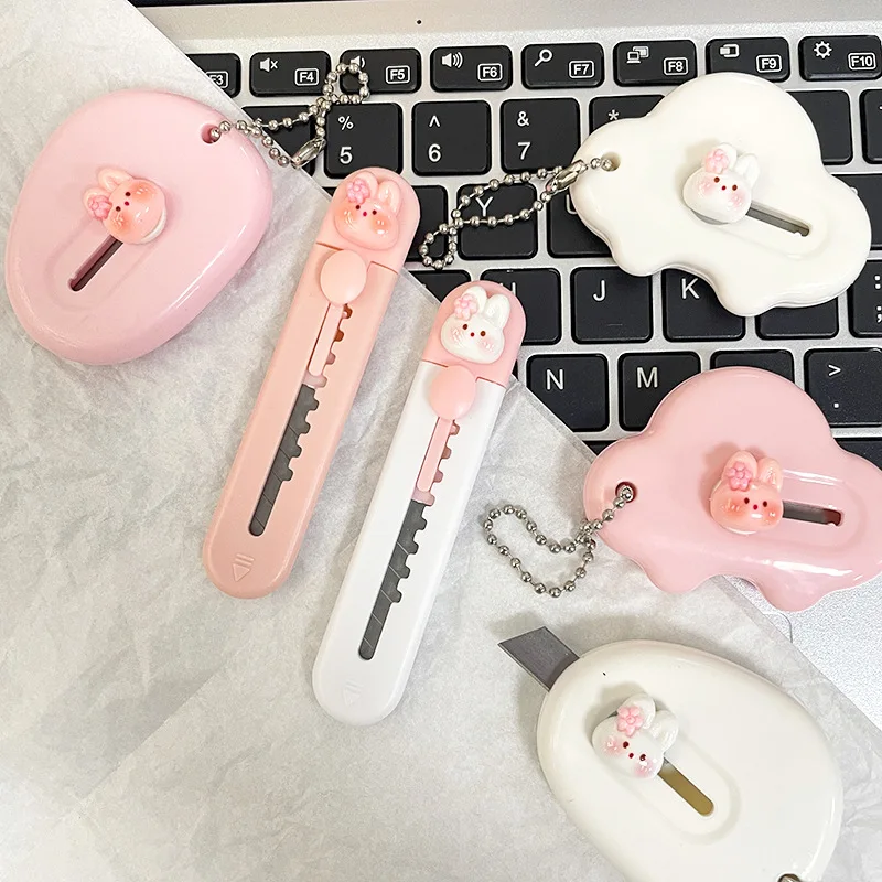Creative Cartoon Kawaii Portable Utility Knife Cute Mini Portable Sharp Open-box Artifact Paper Cutting Blade Stationery