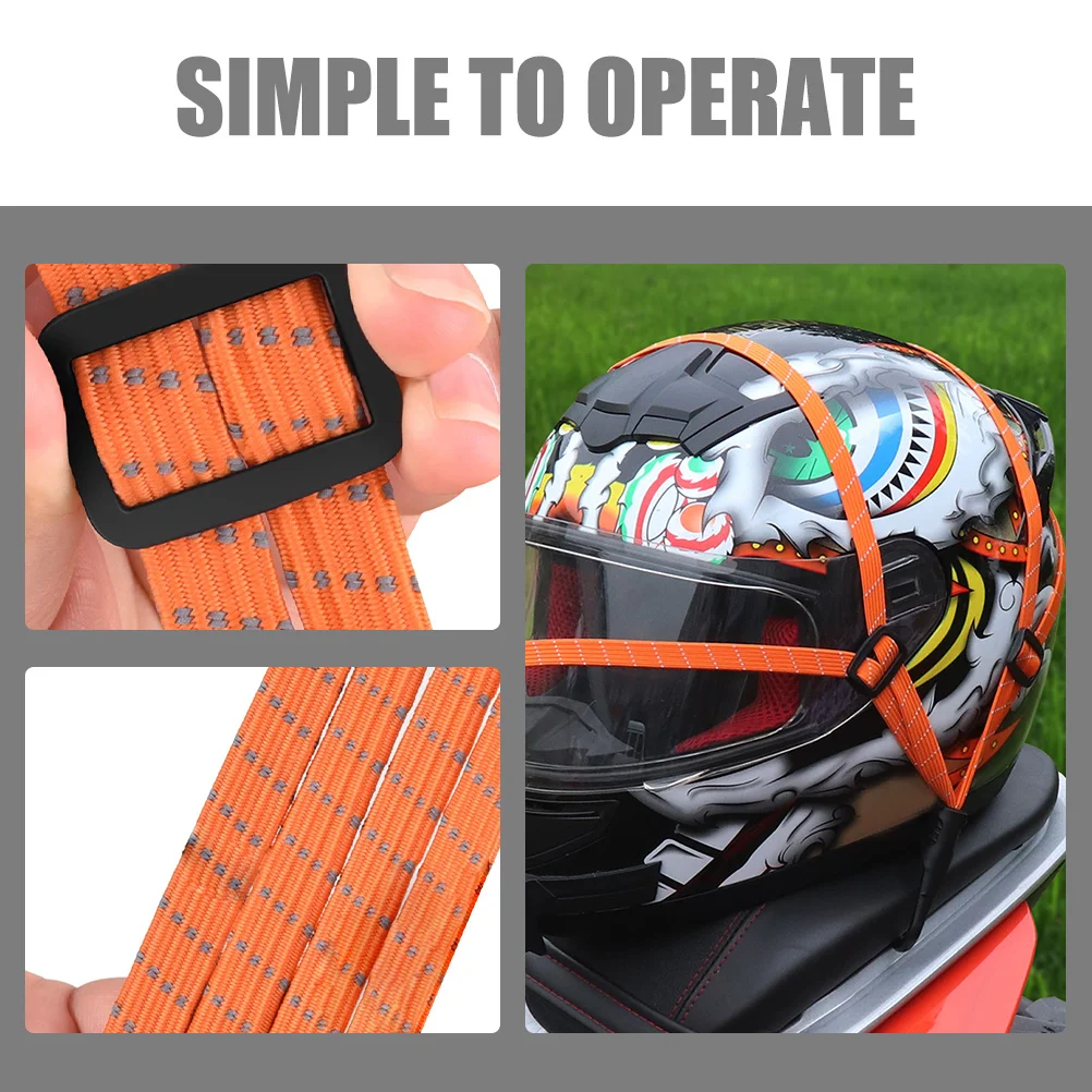 

4Pcs Reliable Strong Craftsmanship Nylon Cords for Motorcycle Cargo Bike Luggage Fixing Quick Release Easy to Use