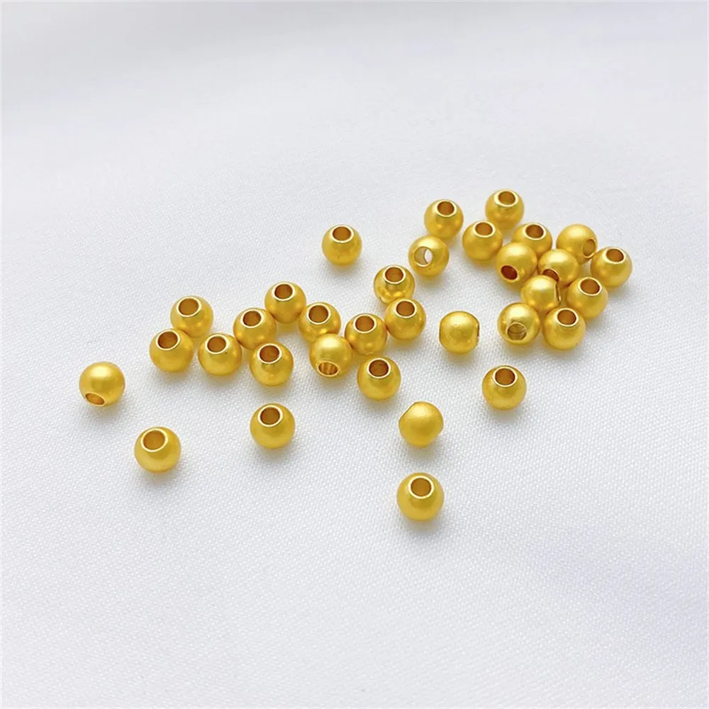 

Antique Gold Transfer Beads Small Gold Beads Round Beads Spacer Pieces DIY Jewelry Handmade Bracelets Necklaces Loose Beads