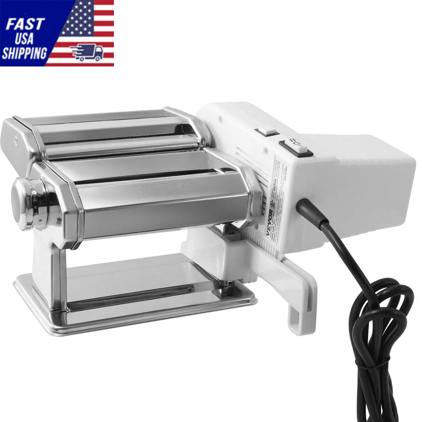 Electric Pasta Maker Machine, 9 Adjustable Thickness Settings Noodles Maker, Stainless Steel Noodle Rollers and Cutter, Pa