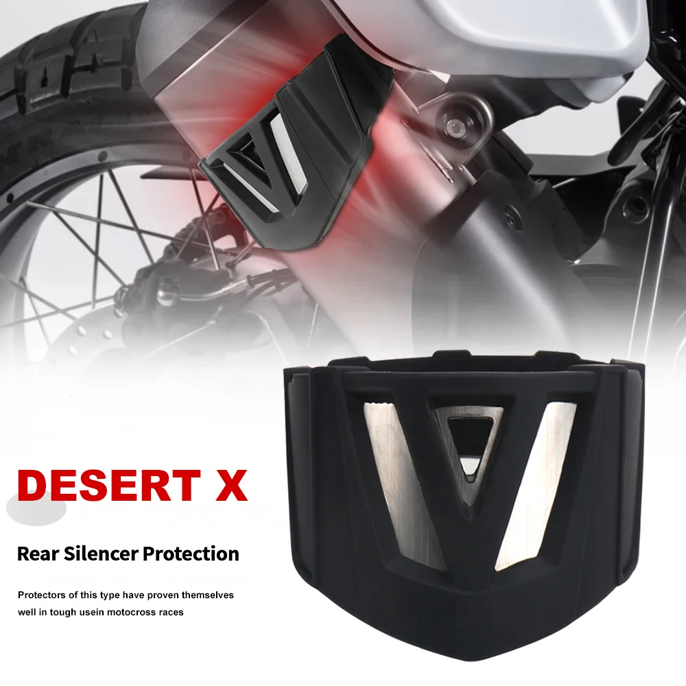 

New Motorcycle Silencer Protector Guard For Ducati Desert X DesertX Rally 2022 2023 2024 Accessories Exhaust Protection Cover