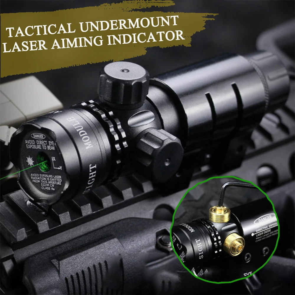 

Tactical Green Red Dot Laser Sight Scope Airsoft Removable Outdoor Anti-Seismic Laser Calibrator Under-Mounted Aiming Indicator