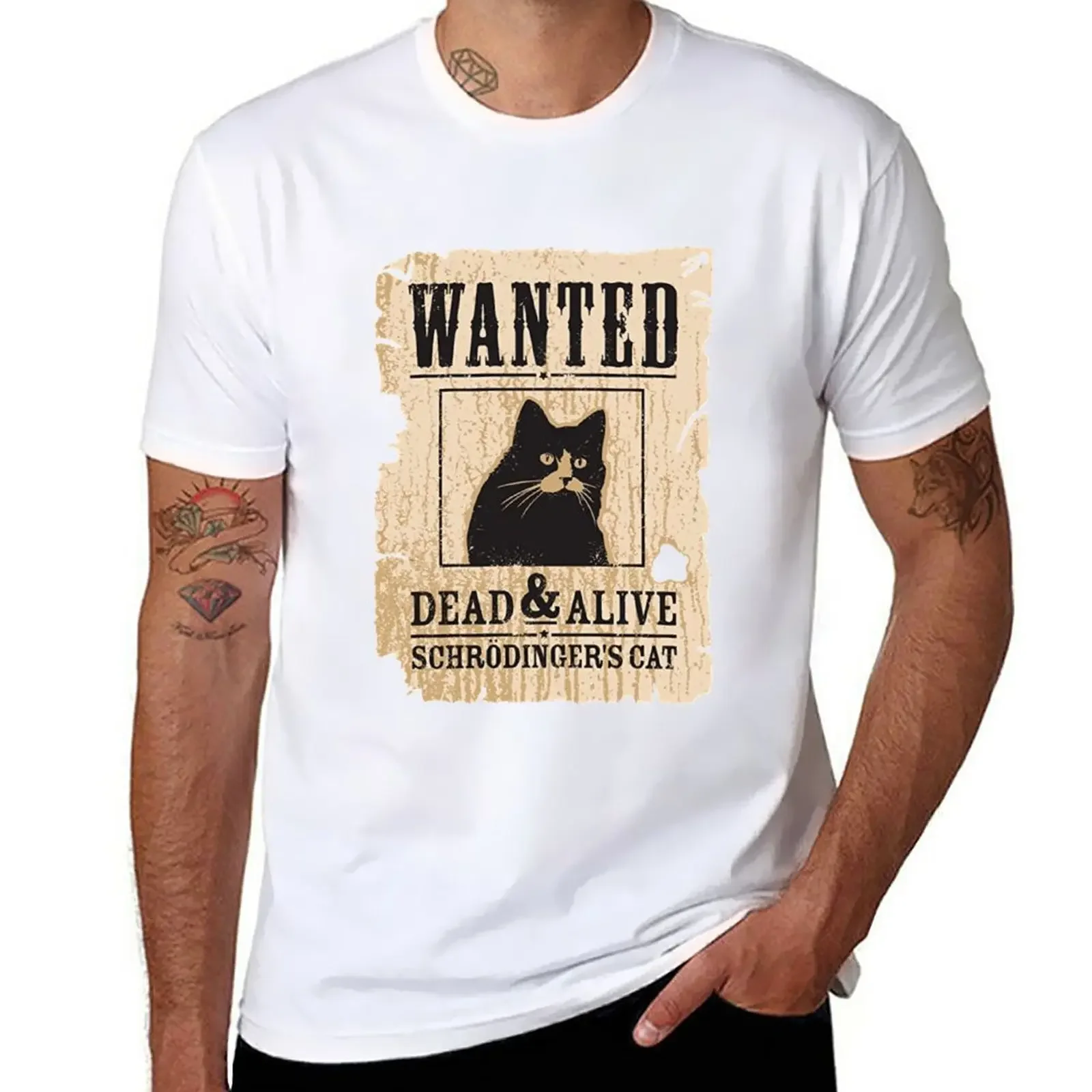 New Schrodinger's Cat T-Shirt boys t shirts cute tops kawaii clothes Aesthetic clothing T-shirts for men cotton