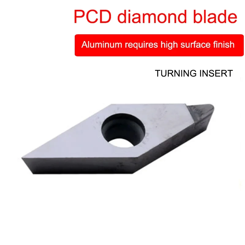Lama girevole in alluminio diamantato PCD per lavorazione in lega di alluminio VBGT VCGT 110302 ad alta lucentezza con buona superficie