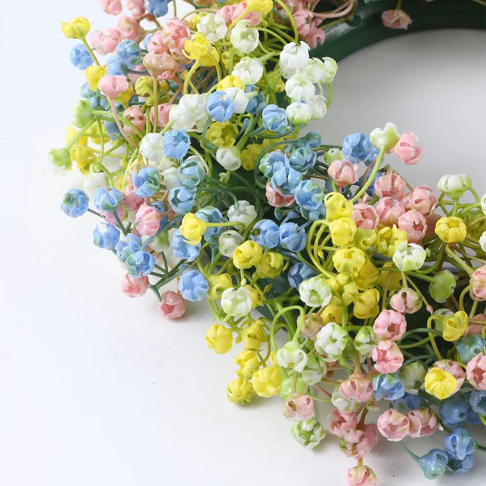 Long Lasting Decorative Wreath Easter Spring Door Wreath Easter Wreath Eucalyptus Leaves Baby\'s Breath Florals