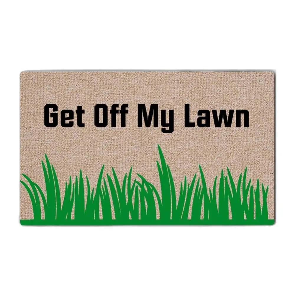 

Get Off My Lawn - woven outdoor mat design doormat for entrance door Funny Front indoor rug mat non slip 18 x 30 door mat