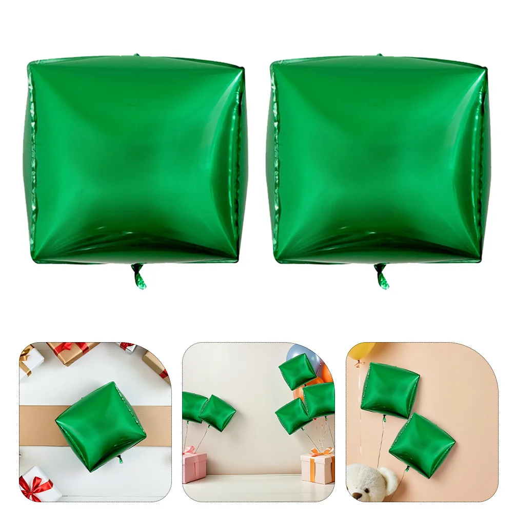 

5Pcs 24 Inch Cube Foil Balloon Premium Aluminum Material Reusable Square Balloon for Party Birthday Festival Wedding Kids