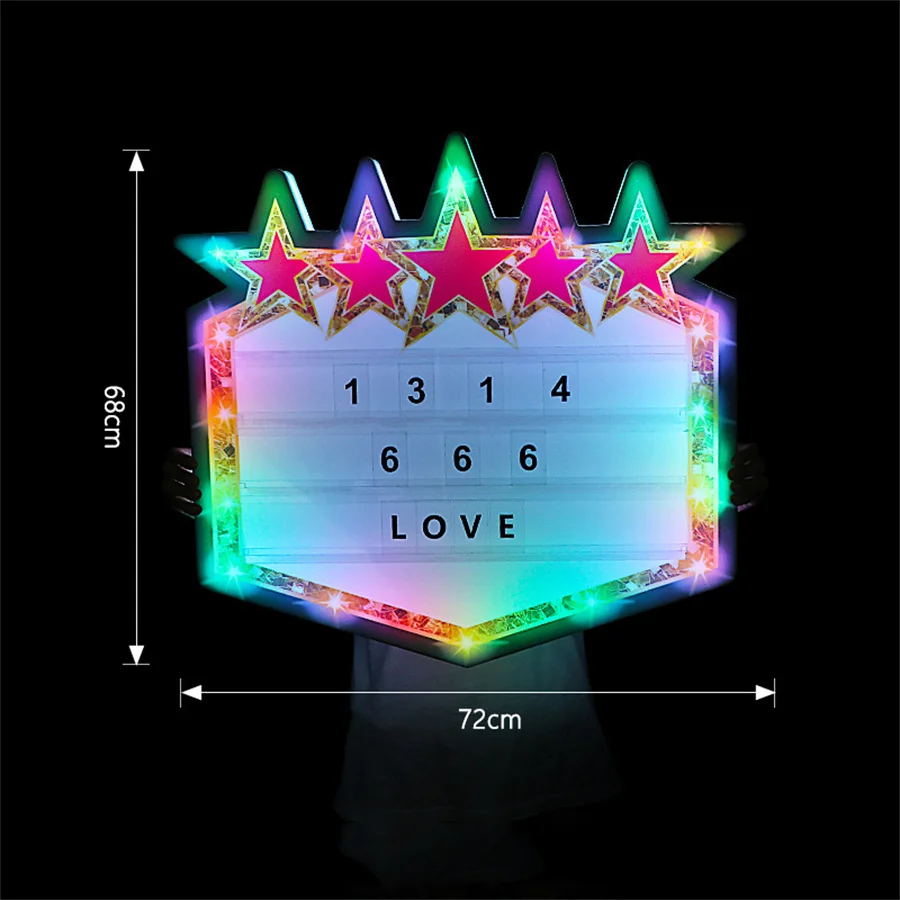 Custom LOGO LED Letters Board VIP Display Glorifier LED Marquee Sign Board Box Light Bottle Presenter for Nightclub Bar Decor