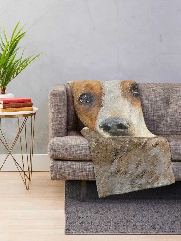 American English Coonhound Painting - Original Dog Art Throw Blanket For Sofa Thin heavy to sleep Decorative Throw Blankets