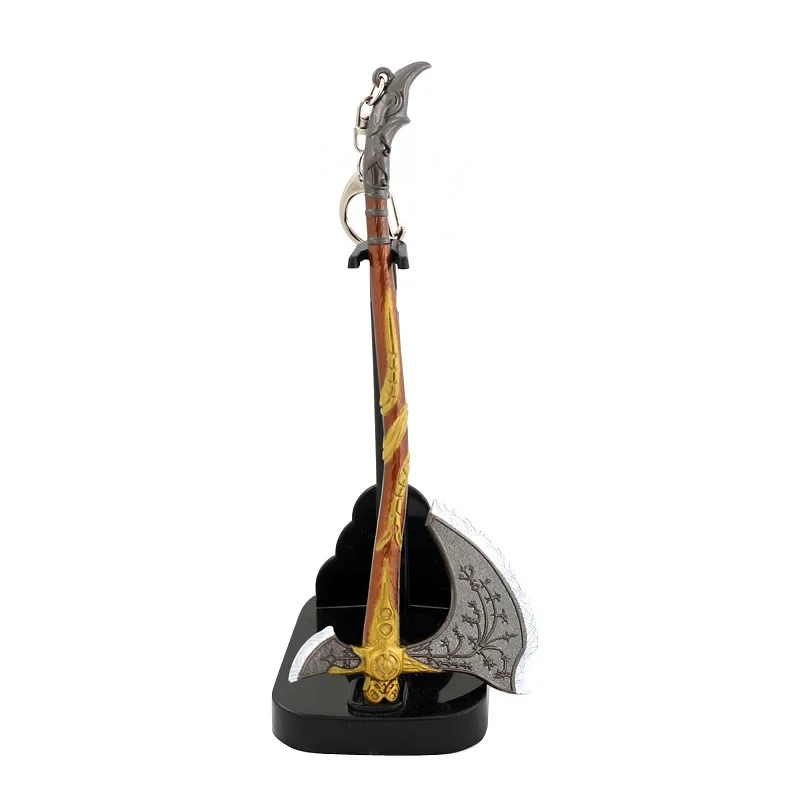 God of War Leviathan Axe Kratos Keychain Game Full-level Weapon Model Katana Metal Sword Samurai Toys for Boy Children Gifts