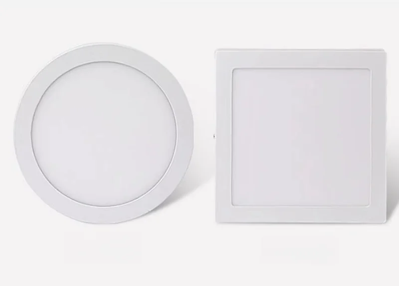Ultra-Thin Round Square LED Panel Lights Dimmable 6W12W18W24W Ceiling Lamp AC110V 220V Downlights Indoor Decoration