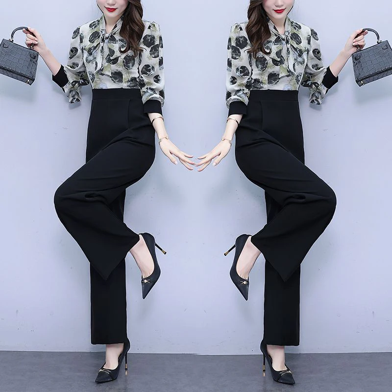

Брюки Slim Fit с высокой талией и широкими штанинами, длинные, женские, модные, для офиса, весенние, новинка, повседневные брюки