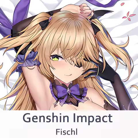 Hot Game Genshin Impact Hugging Body Pillowcase Fischl Anime Cosplay Dakimakura Pillow Case Cover Otaku Room Decorative