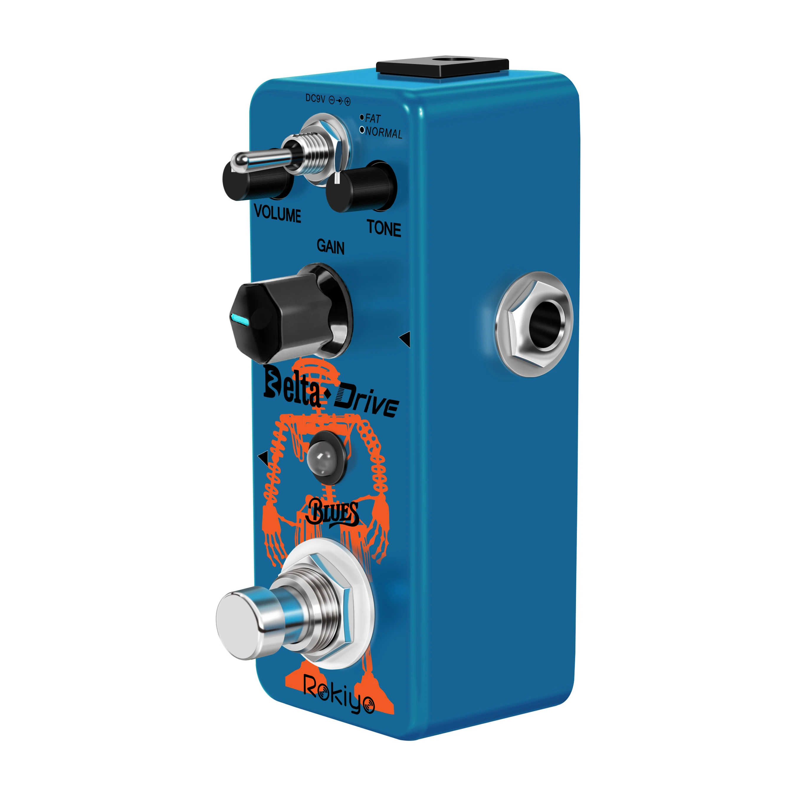 Rokiyo Delta Drive Blues Overdrive Guitar Effect Pedal Vintage Tube Blues Tone 2 Modes Stompbox for Electric Guitar & Bass view 5