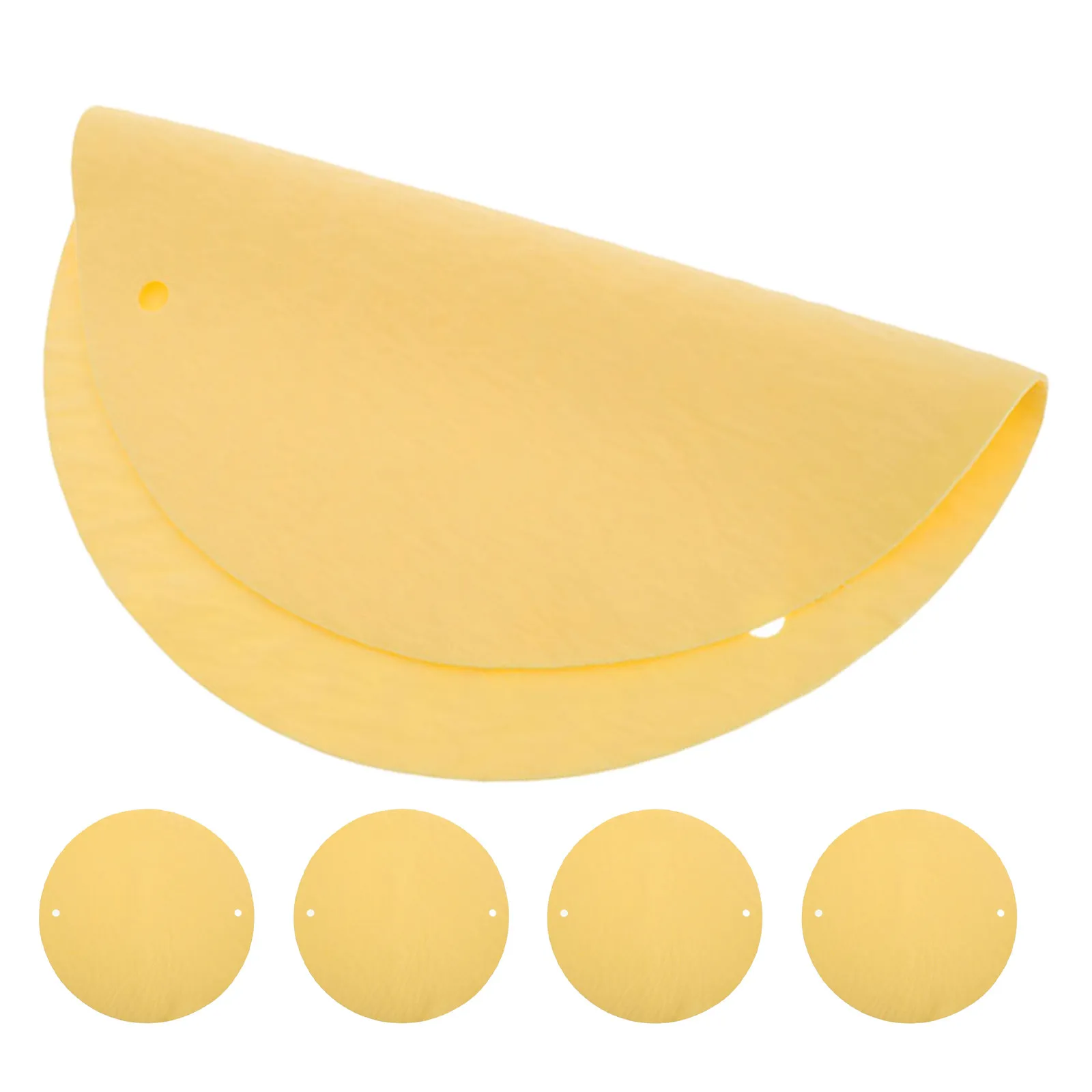 

Набор из 5 круглых абсорбирующих подушечек для керамики, 30 см, для гончарной ткани, с двумя отверстиями, легко моются, для студий и классов