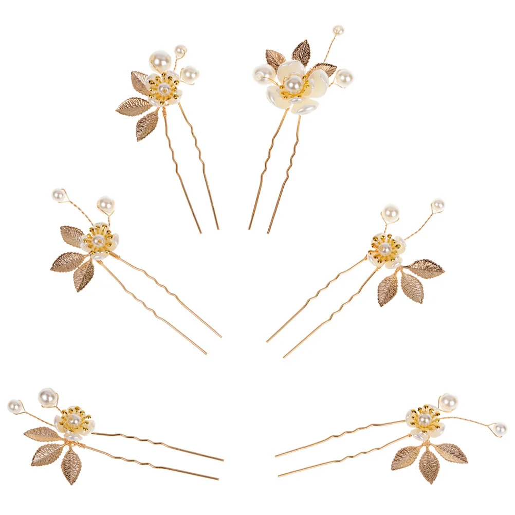 

6Pcs Wedding Hairpins Bridal Headdress Elegant Flower Design Accessories for Party Engagement Special Occasions