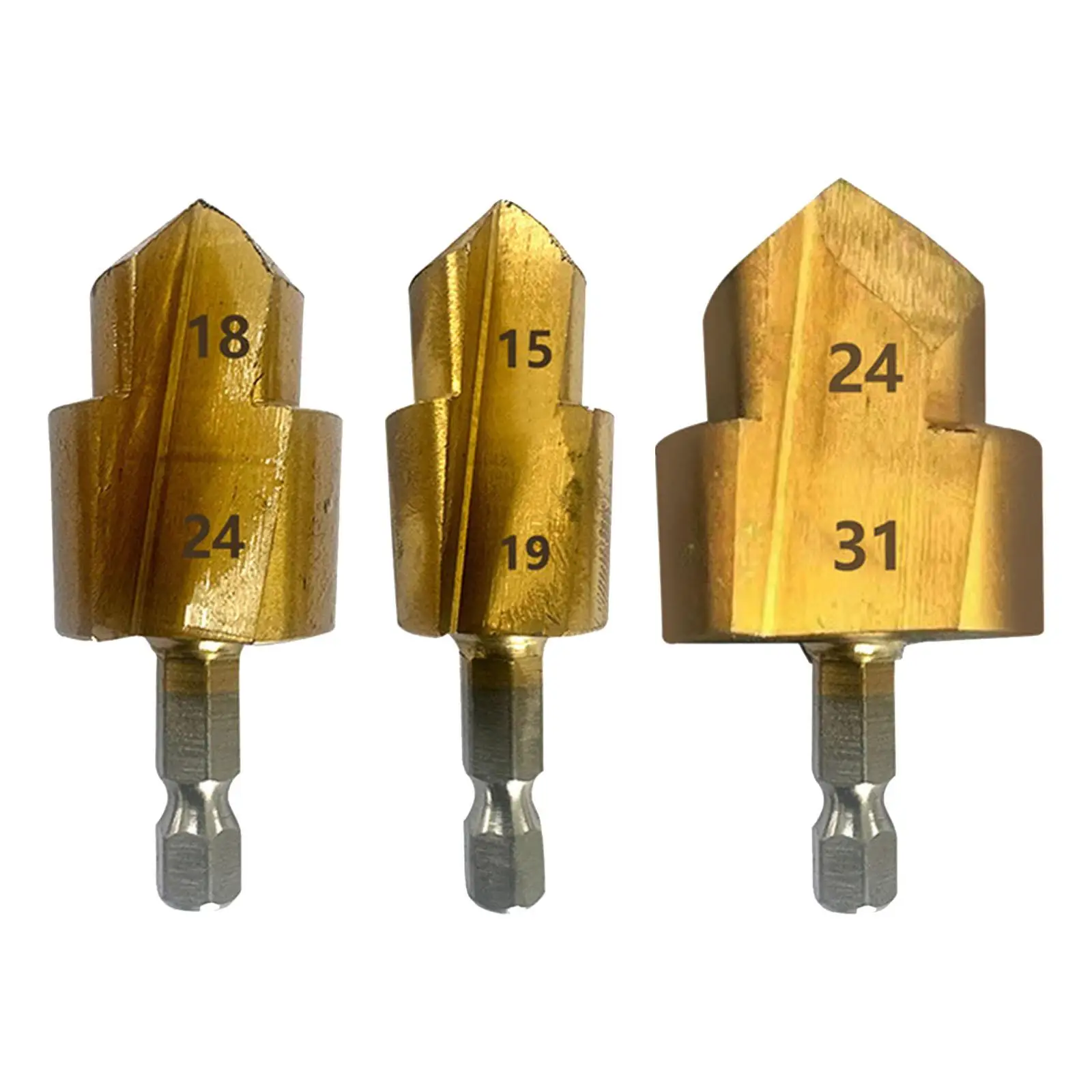 3 Pieces3 Pack for Electric Drill Replacement Bearing Steel Ppr Lifting Stepped Drill Bit 20/25/32mm Water Pipe Connection Tool