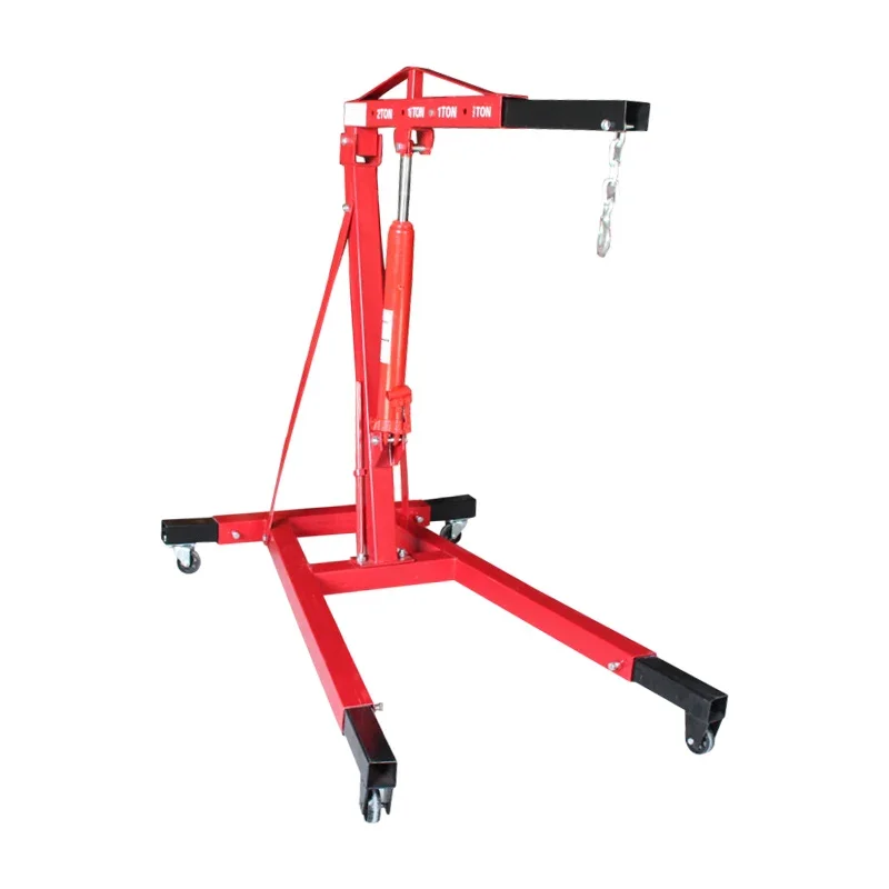 Portable 2 Ton Folding Hydraulic Engine Crane Engine Lift Workshop Engine Hoist Crane For Car Repairing