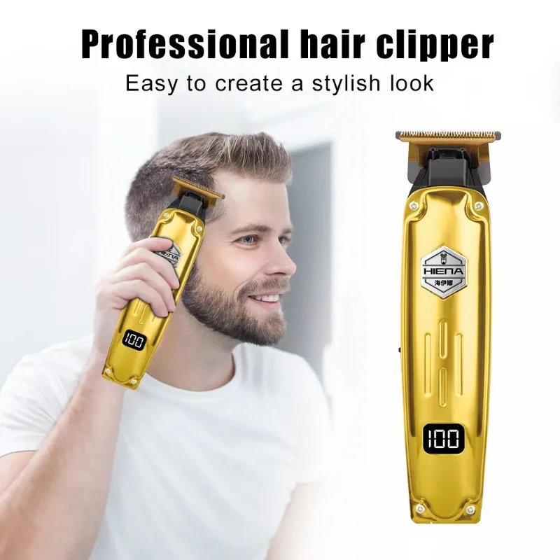 Hair Trimmers for Men Cordless Zerogapped Beard Hair Trimmer with LED Display High-Performance Rechargeable Trimmer for Home Use