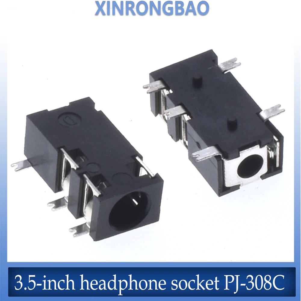10 Uds PJ-327h 3,5 conector para auriculares 5 pines Pin de inserción 2 Pin fijo diámetro 3,5mm conector de salida para enchufe Micro Usb sin tapa