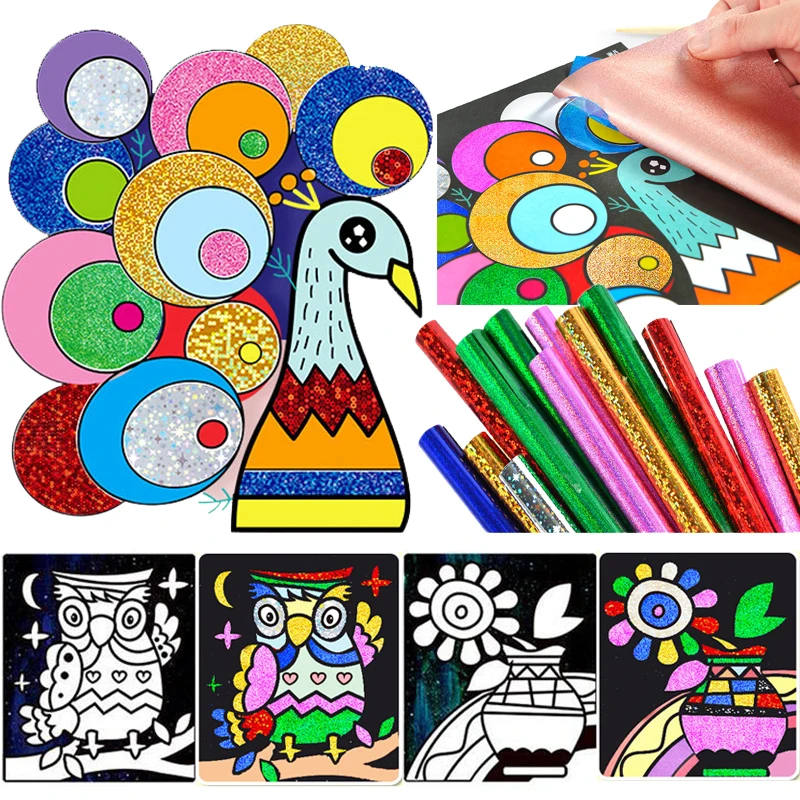 

Magical Painting Art Stickers Handmade DIY Student Transfer Sticker Office Cultural Educational Supplies Cartoon Colorful TMZ