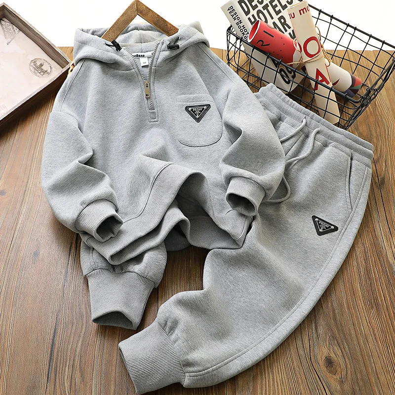 IYEAL Boys Spring Clothing Set 2024 New Children\'s Spring Fashion Long sleeved Children\'s Fashionable Casual Two piece Set