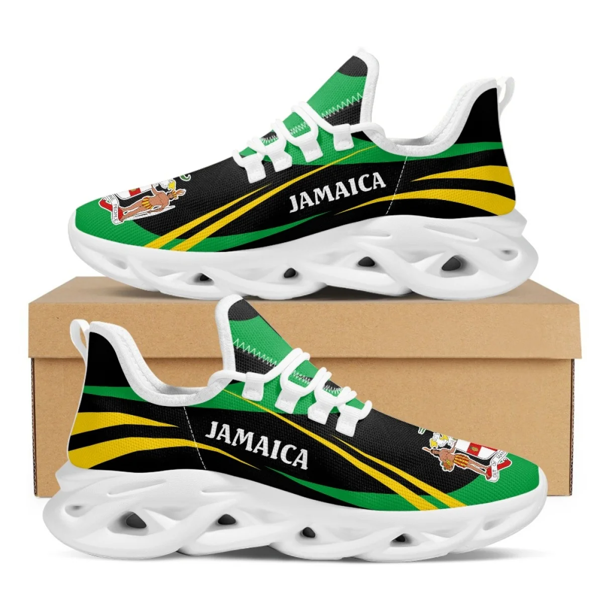 Jamaica Flag Print Shoes Men Sneakers 2022 Blade Running Shoes Breathable Men Footwear Trainer Fashion Male Casual Shoes for Men