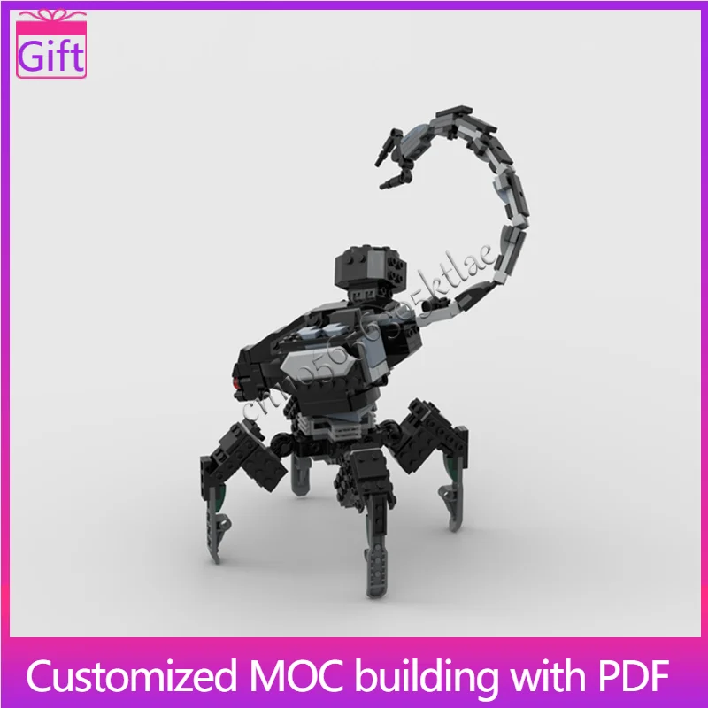 

404 детали MOC Sci Fi, механическая модель скорпиона, набор «сделай сам», креативная сборка, кирпичи, игрушки для научного искусства, изысканный подарок на день рождения