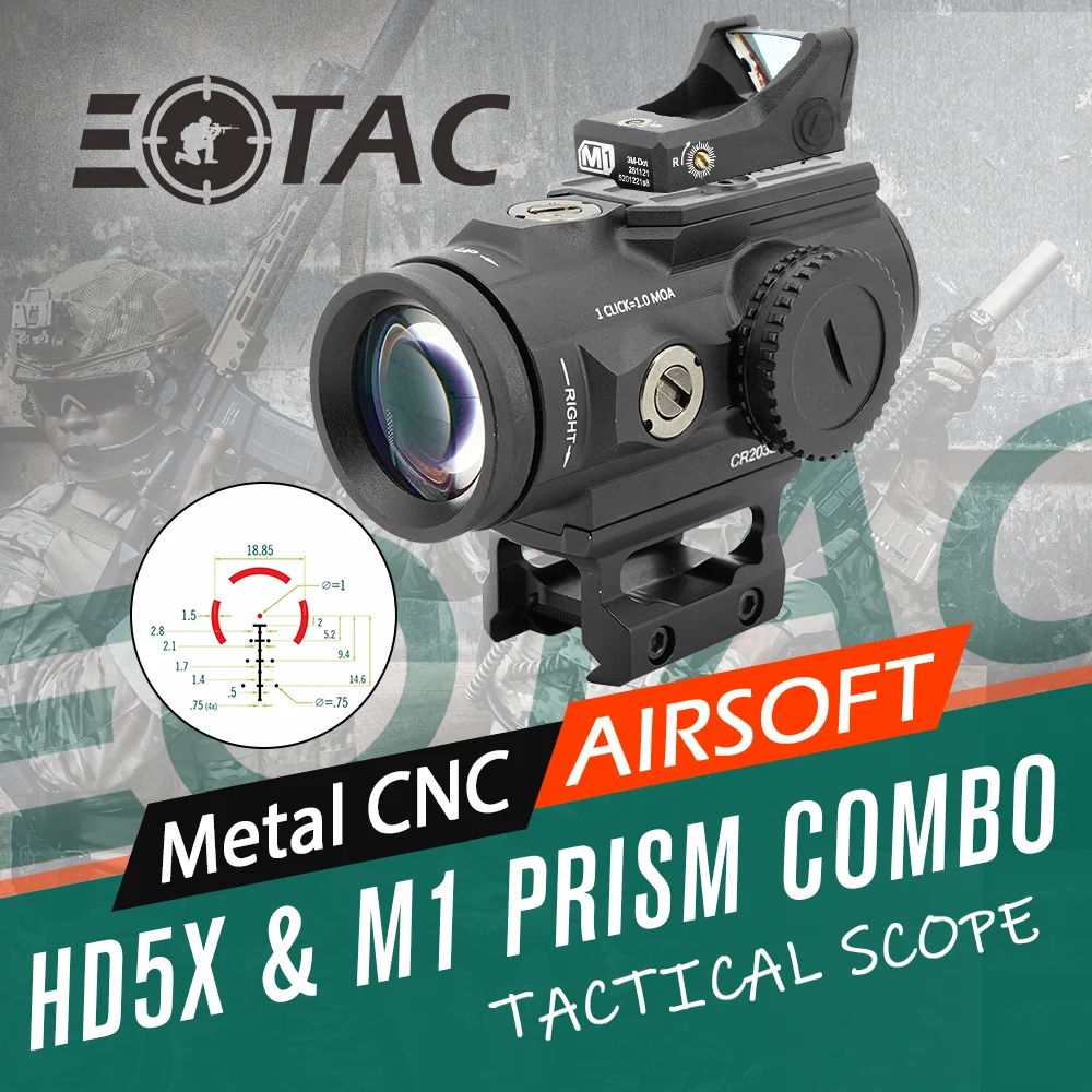 Tacitical RifleScope SPxxFIRx HD GEN II 5X PRISM SCOPE 5.56 AR-BDC4 Reticle Fully multi-coated FMC LENS With Full Masrkings