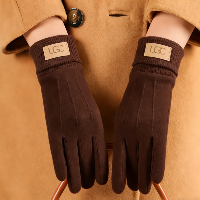 Men's Gloves Winter Cashmere Gloves for Women Warm Touch Screen Gloves Outdoor Cycling Thick Cold Protection Full Finger Mittens
