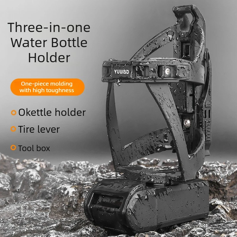 

Многофункциональная велосипедная клетка для бутылки с водой со встроенным рычагом для шин и ящиком для инструментов, совместимая с горными/дорожными/складаными/фиксированными велосипедами