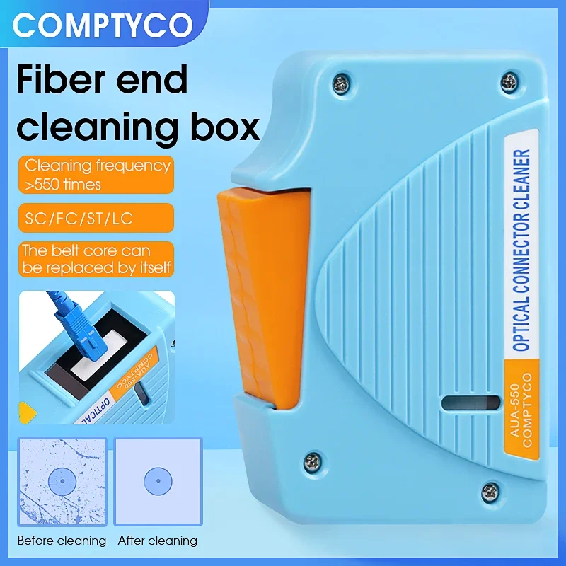 

COMPTYCO Fiber End Face Cleaning Box Pigtail Cleaner Cassette Fiber Wiping Tool Ftth Optic Fiber Cleaner Tools for SC/ST/FC