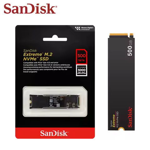 SanDisk Extreme SSD M.2 NVME PCle Gen4.0 500GB1TB2TB Sequential Read speed up to5150MB/s M.2 2280 PCIe Gen3x4Solid State Drive
