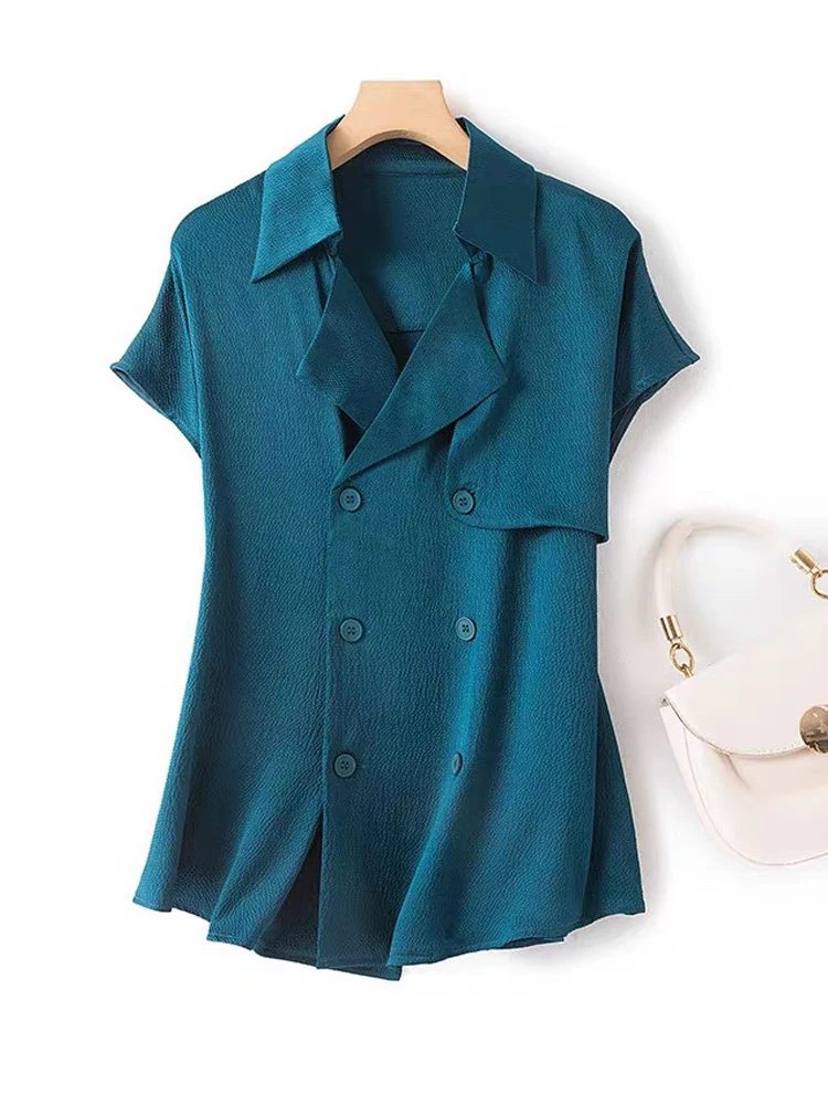 

Winsleter-100%Real Silk Elegant Shirt, Turn-down Collar Buttons, Women Commute Versatile Loose Blouse, 2025 Winter New T5D105CC