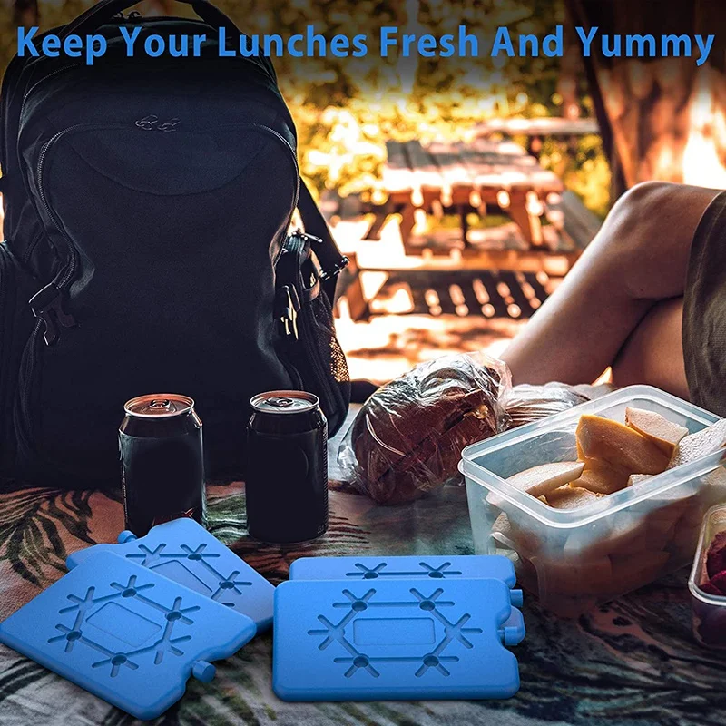 Ice Packs For Lunch Box - Reusable Ultra-Thin Freezer Packs - Long-Lasting Cool Packs For Coolers, Keep Food Fresh,8Pack