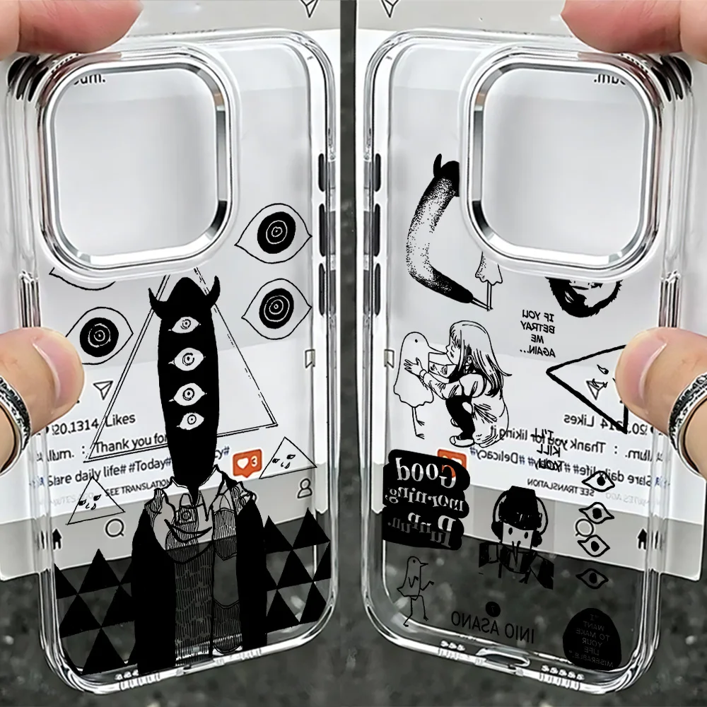 Funda de teléfono minimalista Oyasumis Punpuns para IPhone 17 16e 16 15 14 13 12 11 Mini Pro Max X XR XSMAX 8 7 Air Plus, funda suave