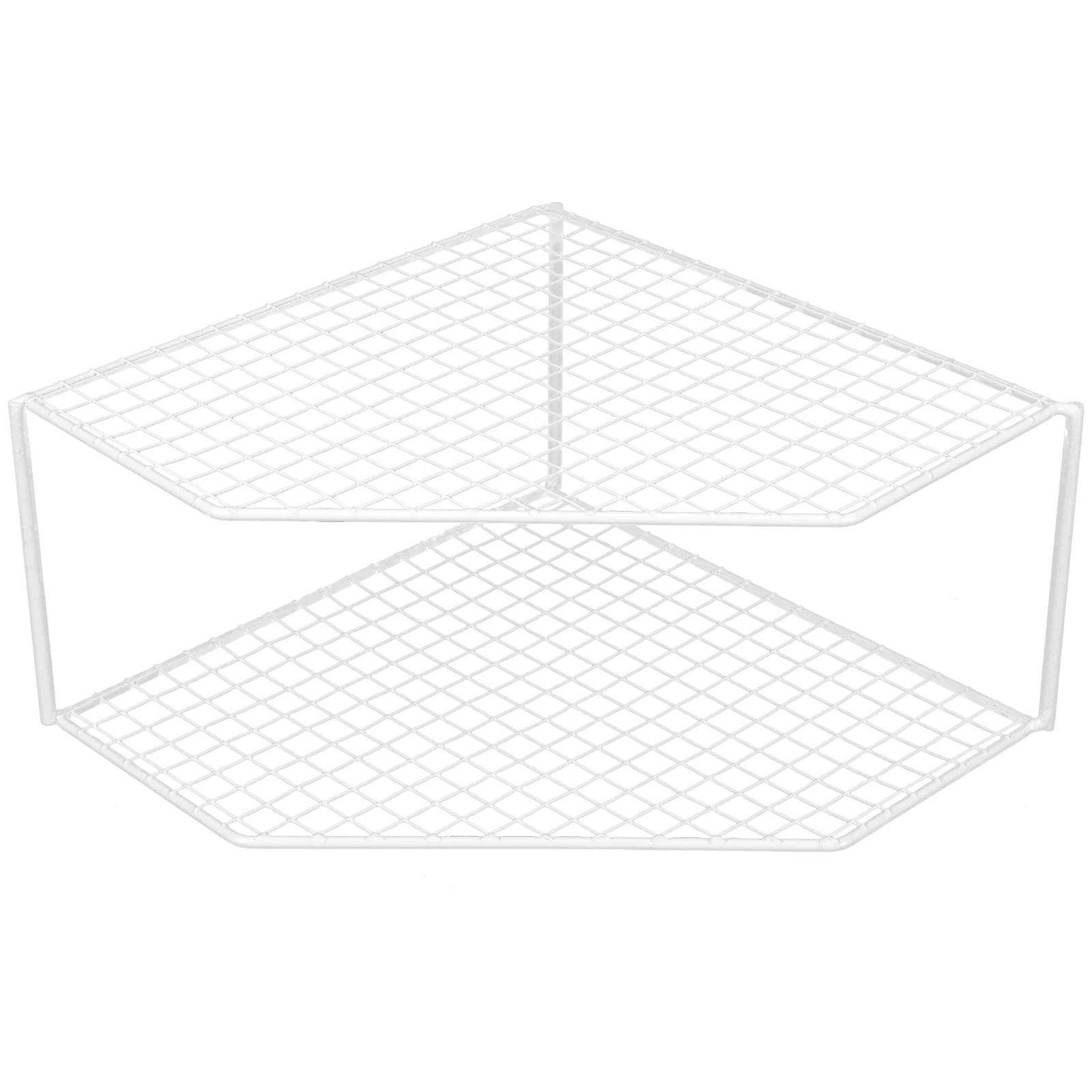 

Pot Organizer Corner Storage Shelf Stand Kitchen Standing Wrought Iron Draining Rack Floor Pan