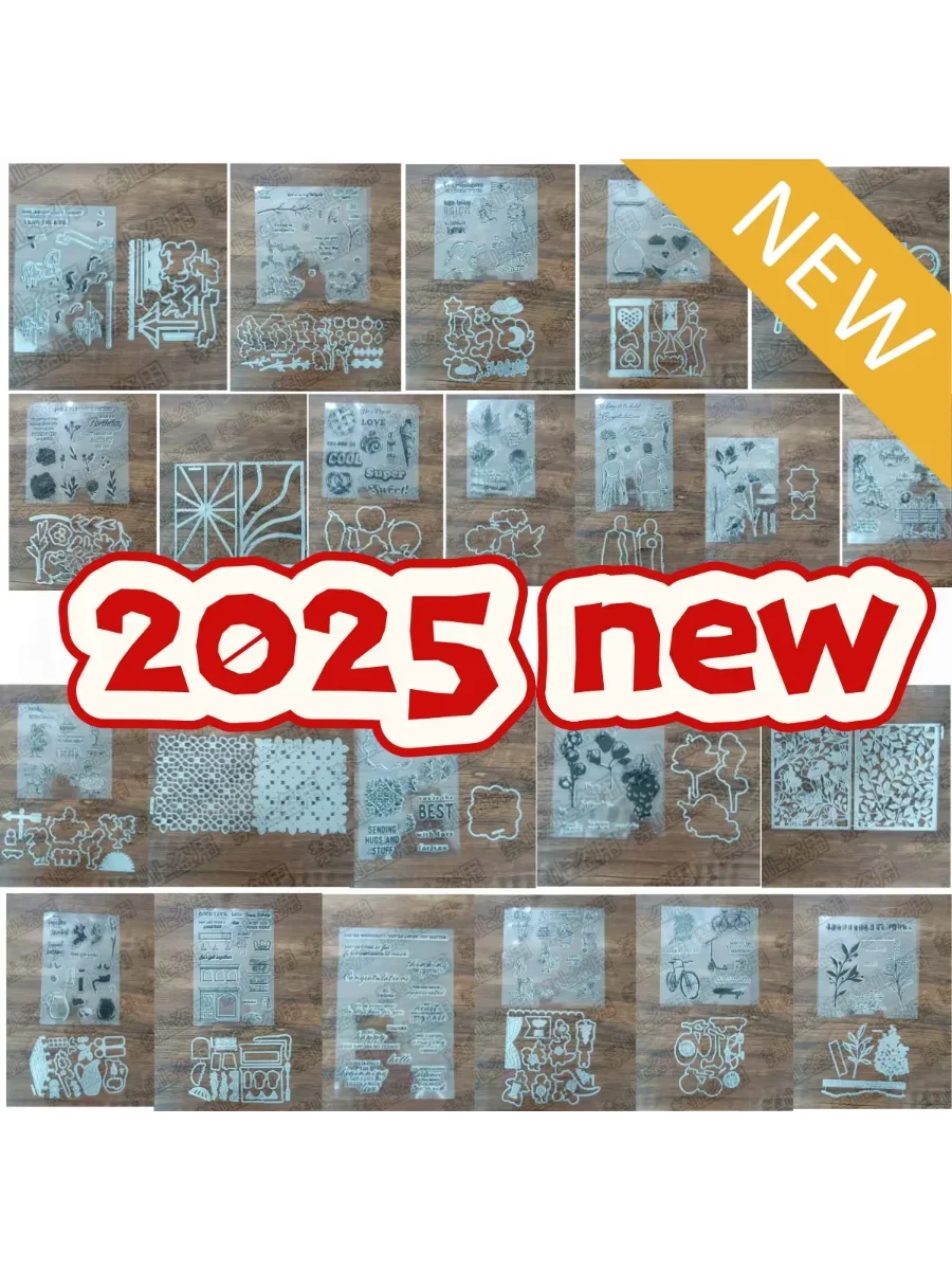 AliExpress NONE 2025 New Flowers Bicycle Kettle Clear Stamps Metal Cutting Dies For DIY Scrapbook Diary Decoration Embossing Cut Template