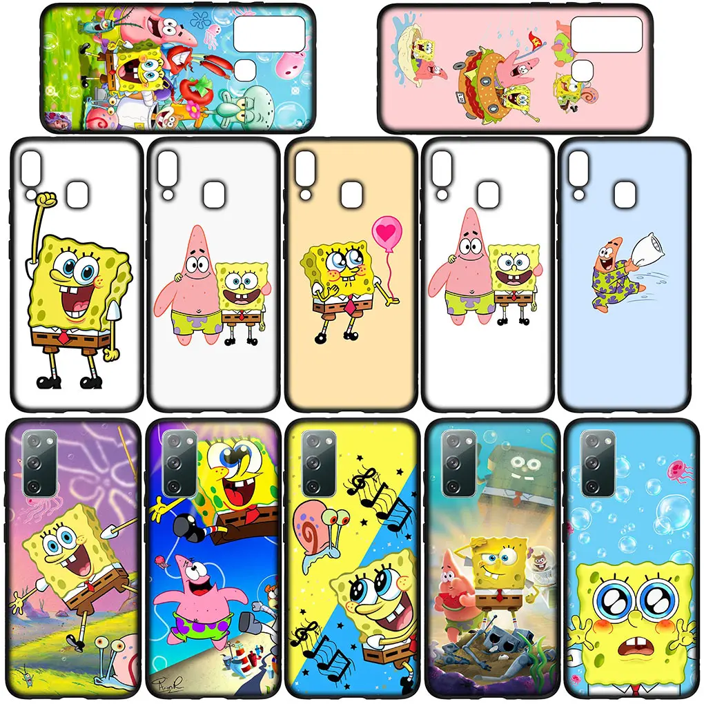 S-SpongeBobs Square Pants Sponges Bobs Cover Case for Xiaomi Mi 12 11T 10T 9 CC9E A2 Pocophone F1 Redmi K20 K30 K40 Pro 12X