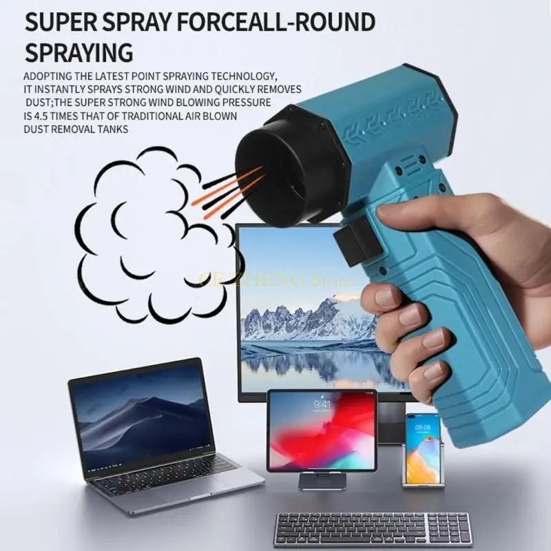 E56B Vakum portabel dengan 2 meniup mode dan hisap daya hisap kuat 120W